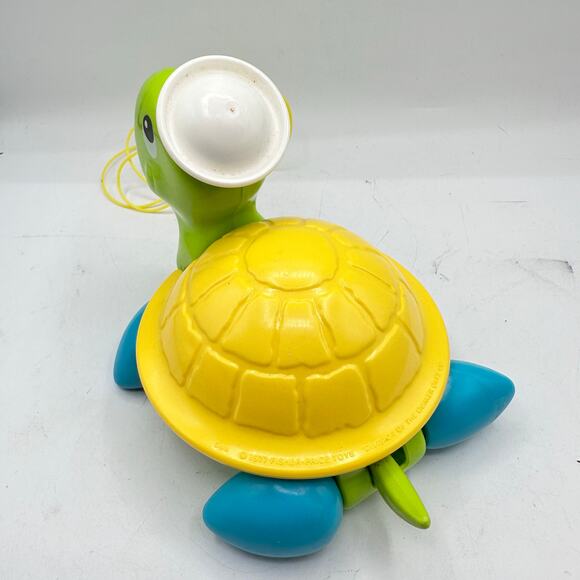 Vintage 1970s Fisher Price Tag Along Sailor Hat Turtle Pull Toy Retro - Picture 3 of 8